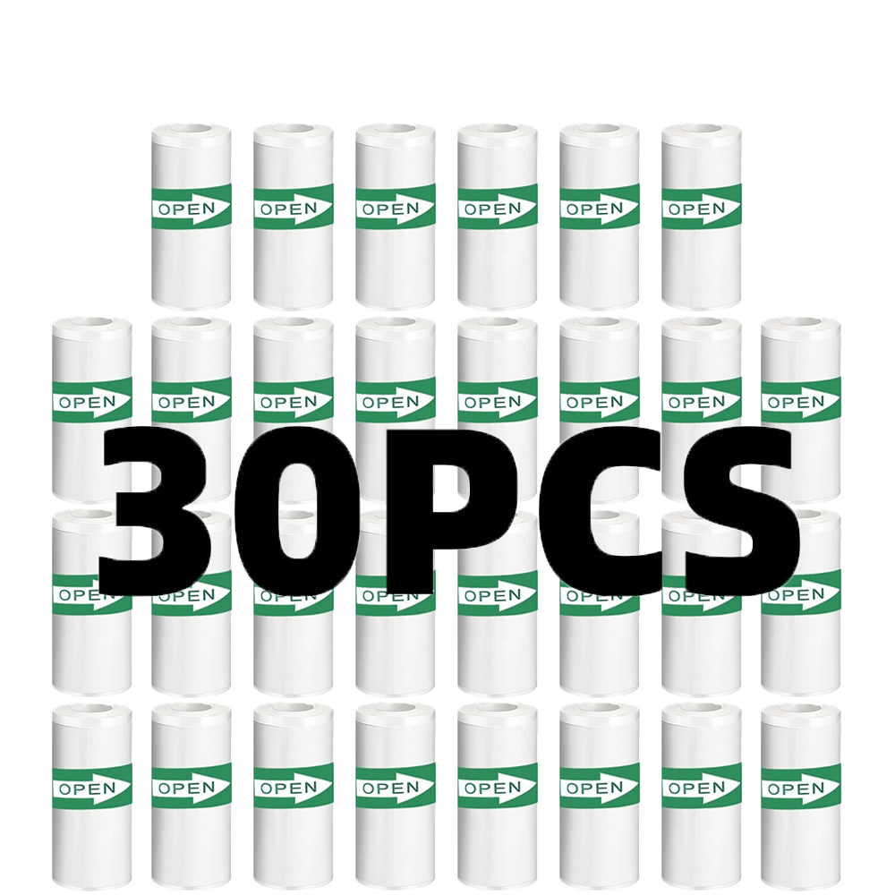 Heat Transfer Vinyl Roll - 30 gulungan 57*25mm kertas termal stiker