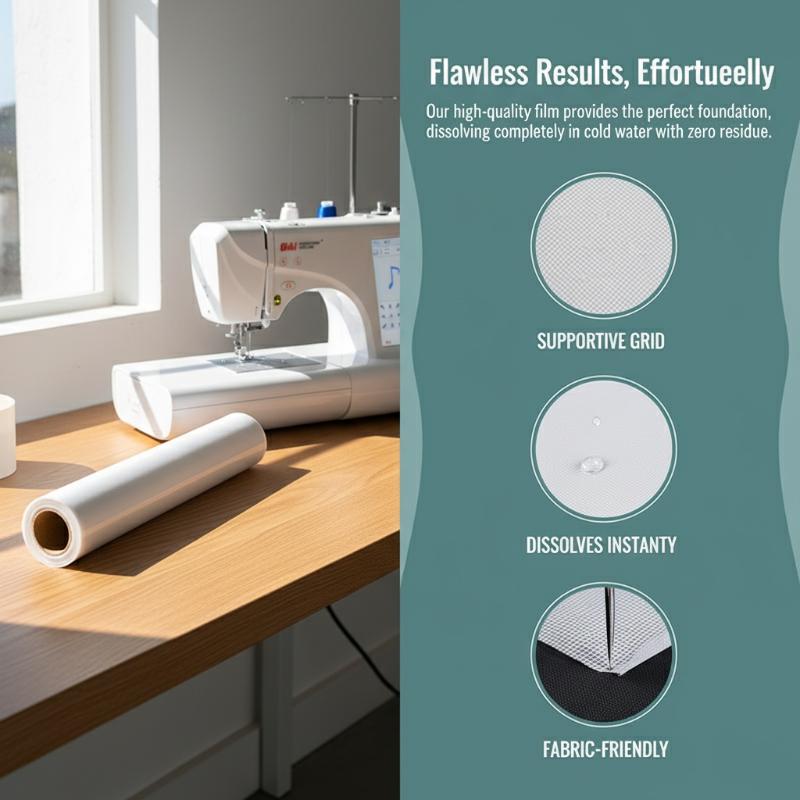 Embroidery Stabilizer Backing - Film Pelapis Bordir yang Larut dalam