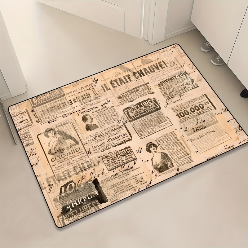 Commercial Newspaper Printing - Keset Flanel Cetak Koran Prancis Vintage