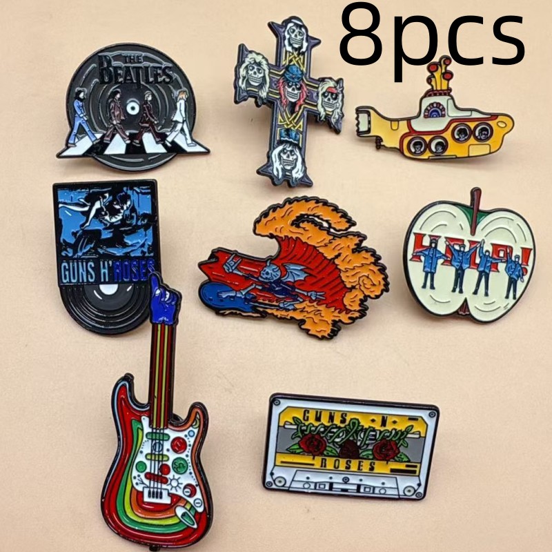 Heat Transfer Vinyl Roll - 8 Buah Pin Enamel Pecinta Musik