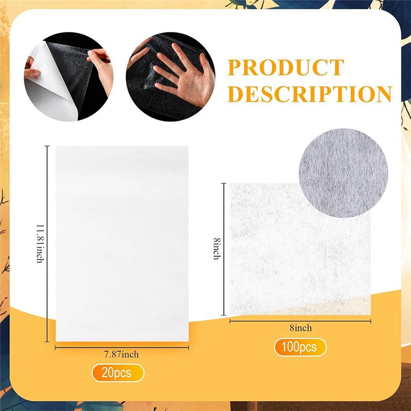 [ABFI!】 20 Lembar Perekat Dua  - Embroidery Stabilizer Backing ulasan dan harga