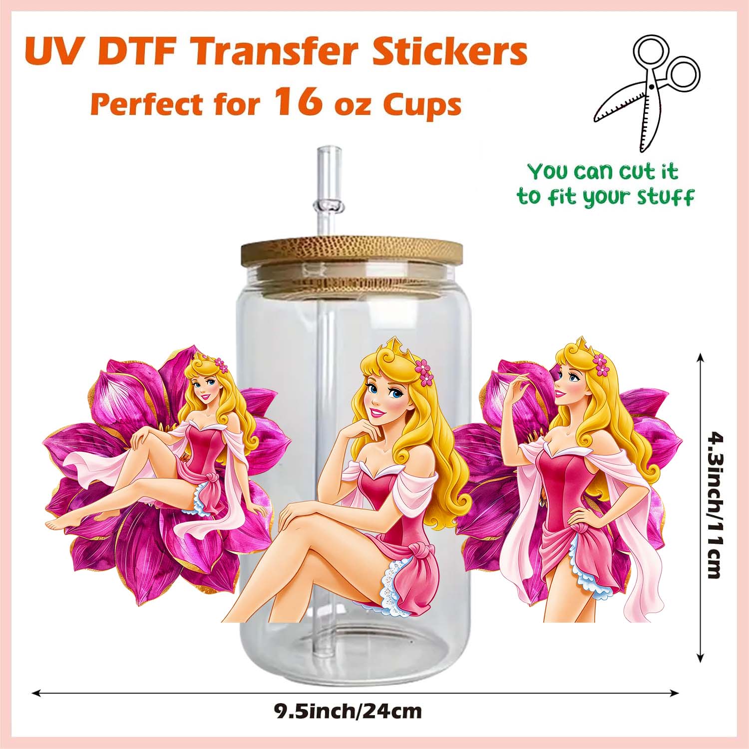 5pcs Paket Lembar Stiker UV DT - Heat Transfer Vinyl Roll ulasan dan harga
